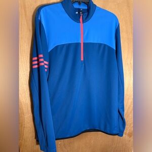 adidas Blue and Red Men's Zip Up Sweater